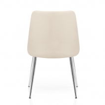 Silla Polipiel Cromo - Shanghai Crema