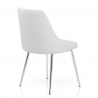 Silla Polipiel Cromo - Shanghai Blanco