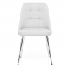 Silla Polipiel Cromo - Shanghai Blanco