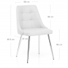 Silla Polipiel Cromo - Shanghai Blanco