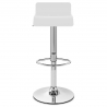 Taburete Plástico Cromo - Shimmer Blanco