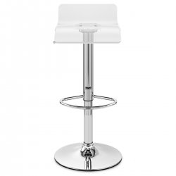 Taburete Plástico Cromo - Shimmer Gris