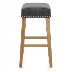 Taburete Tela Madera - Audley Metal