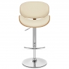 Taburete Cuero Regenerado - Theo Crema