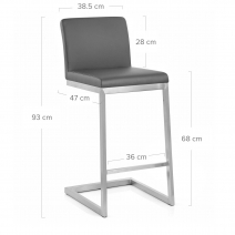 Taburete Polipiel Satinado - Ace Metal