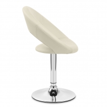 Silla Polipiel Cromo - Clementina Crema