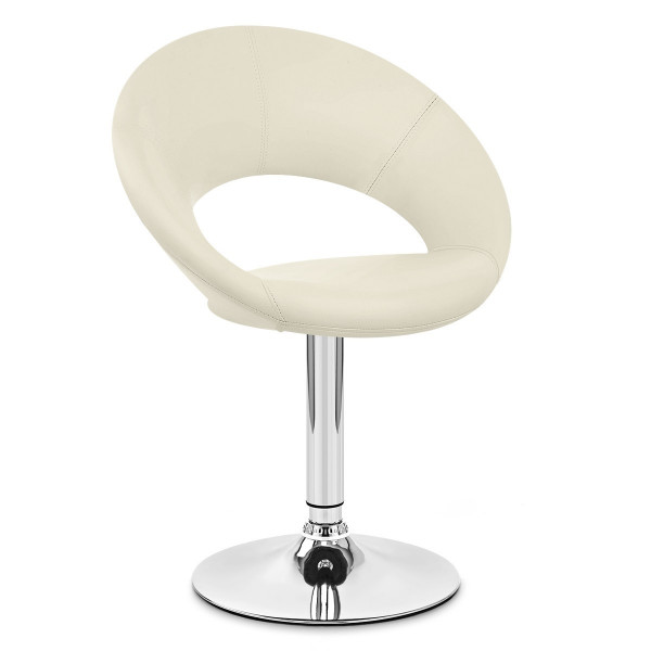 Silla Polipiel Cromo - Clementina Crema