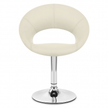 Silla Polipiel Cromo - Clementina Crema