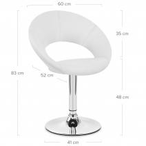 Silla Polipiel Cromo - Clementina Blanco