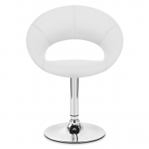Silla Polipiel Cromo - Clementina Blanco