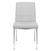 Silla Polipiel Cromo - Desayuno Gris