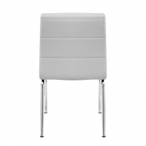 Silla Polipiel Cromo - Desayuno Gris