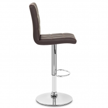 Taburete Polipiel Cromo - Criss Cross Marrón