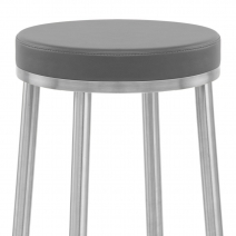Taburete Polipiel Satinado - Visión Metal