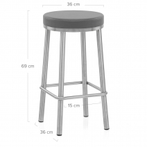 Taburete Polipiel Satinado - Visión Metal