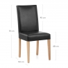 Silla Cuero Regenerado Madera - Chicago Roble Negro