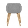 Silla Tela Madera - Harley Gris