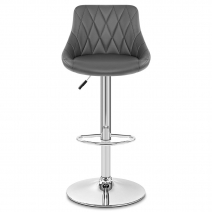Taburete Polipiel Cromo - Stitch Metal