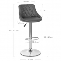 Taburete Polipiel Cromo - Stitch Metal