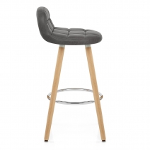 Taburete Polipiel Antiguo Madera - Sole Metal