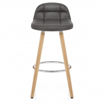 Taburete Polipiel Antiguo Madera - Sole Metal