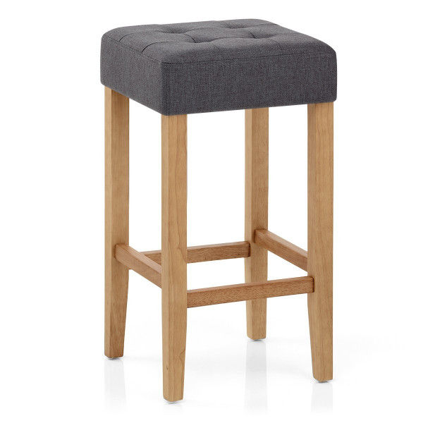 Banqueta Tela Roble - Oliver Gris Oscuro Banqueta Tela Roble - Oliver Gris Oscuro