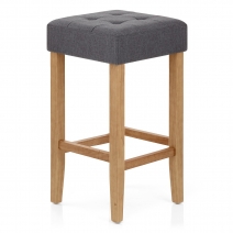 Banqueta Tela Roble - Oliver Gris Oscuro