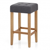 Banqueta Tela Roble - Oliver Gris Oscuro