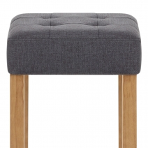 Banqueta Tela Roble - Oliver Gris Oscuro