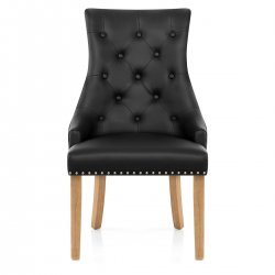 Silla Cuero Regenerado Roble - Ascot Crema