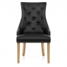Silla Cuero Regenerado Roble - Ascot Negro