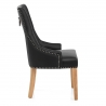 Silla Cuero Regenerado Roble - Ascot Negro