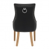 Silla Cuero Regenerado Roble - Ascot Negro