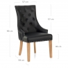 Silla Cuero Regenerado Roble - Ascot Negro