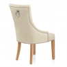 Silla Cuero Regenerado Roble - Ascot Crema