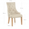 Silla Cuero Regenerado Roble - Ascot Crema