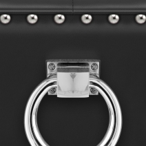 Silla Cuero Regenerado Roble - Ascot Negro