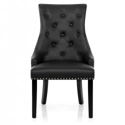 Silla Cuero Regenerado - Ascot Negro