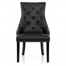 Silla Cuero Regenerado - Ascot Negro