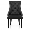 Silla Cuero Regenerado - Ascot Negro