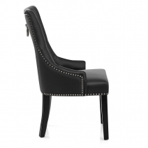 Silla Cuero Regenerado - Ascot Negro