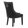 Silla Cuero Regenerado - Ascot Negro