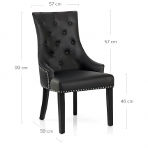 Silla Cuero Regenerado - Ascot Negro