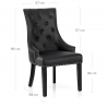 Silla Cuero Regenerado - Ascot Negro