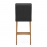 Taburete Cuero Regenerado Madera - Tetbury Negro