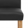 Taburete Cuero Regenerado Madera - Tetbury Negro