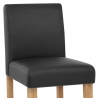Taburete Cuero Regenerado Madera - Tetbury Negro