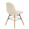 Silla Polipiel Madera - Tate Crema