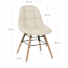 Silla Polipiel Madera - Tate Crema