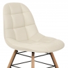 Silla Polipiel Madera - Tate Crema